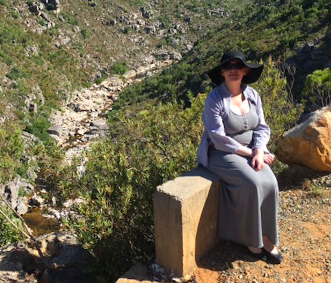 At the Bainskloof Pass. It was a wonderful drive. 